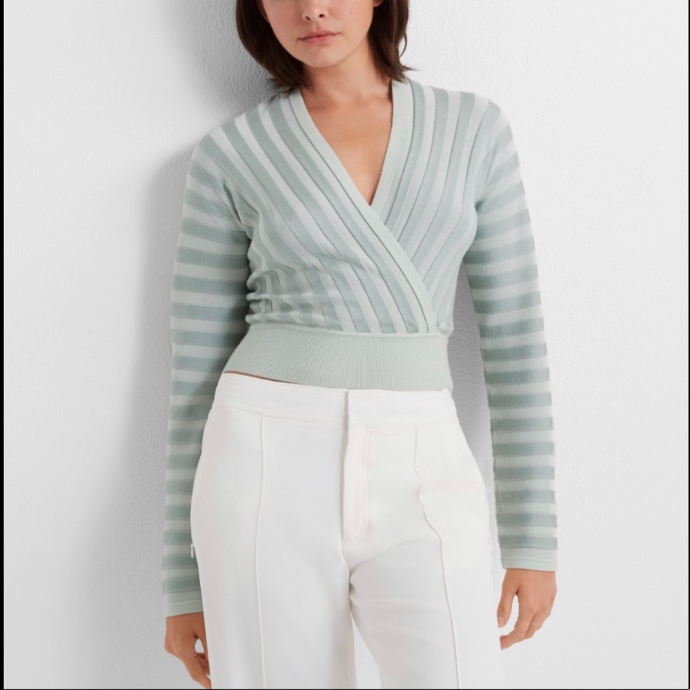 Club Monaco Cross Front Sweater